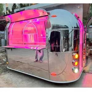 Airstream di động nhà bếp thanh thực phẩm Xe tải nhượng Bộ phục vụ BBQ Pizza thực phẩm Trailer trang bị đầy đủ xe bán hàng tự động