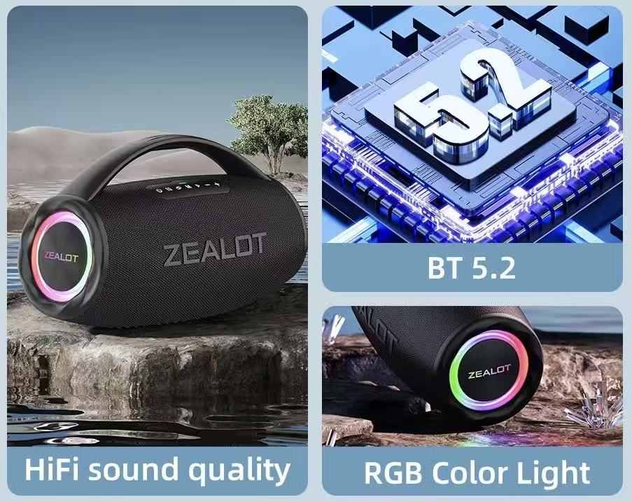 Top Sell ZEALOT S97 80W High-Power Portable Speaker 16000mAh Rechargeable Battery New Waterproof Design RGB LED Outdoor Lighting · image 3