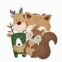 Écussons thermocollants personnalisés en chenille écologique brodés d'animaux pour badges, logos de vêtements et conceptions de vêtements