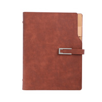 Planificateur de bureau, carnet de notes A5 Pu Agenda Journal quotidien à feuilles mobiles avec boucle