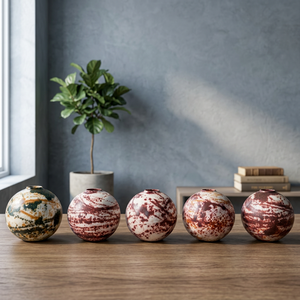 Jarrón de Cerámica Hecho a Mano de Alta Calidad, Estilo Retro, Maceta Globo, Decoración de Mesa para Sala de Estar o Chimenea - Product Image 4