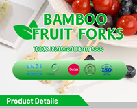 Groothandel natuurlijke bamboe fruitprikkers, wegwerpbaar, food grade, voor hapjes en salades