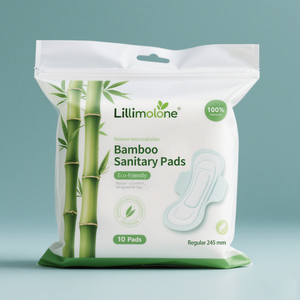 Serviette hygiénique jetable en film PLA, respirante, en fibres biodégradables, pour femmes - Product Image 1