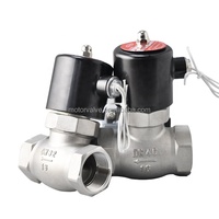 DN40 DN50 Filetage femelle en acier inoxydable 304 type à piston électrovanne à vapeur haute température 220VAC 24VDC