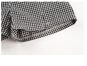 Nouveaux vêtements pour enfants en gros, mode indienne, ensemble haut sans manches en coton blanc avec nœud et short à carreaux pour fille - Product Image 3