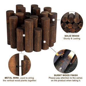 Rollos <span class=keywords><strong>de</strong></span> <span class=keywords><strong>troncos</strong></span> <span class=keywords><strong>de</strong></span> <span class=keywords><strong>jardín</strong></span> populares Borde escalonado Borde <span class=keywords><strong>de</strong></span> valla corta Acabado <span class=keywords><strong>de</strong></span> madera quemada Borde decorativo <span class=keywords><strong>de</strong></span> paisaje <span class=keywords><strong>de</strong></span> césped al aire libre - Product Image 4