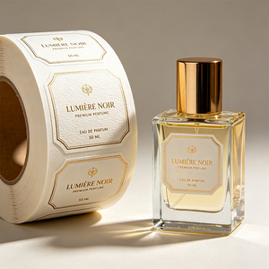 ملصق تغليف زجاجات العطور مخصص من ورق خاص منقوش مع ختم ساخن - Product Image 3