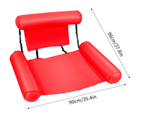 Chaise longue gonflable de l'eau de polyester de PVC portatif pliable jouant des jeux pour le fauteuil de tapis flottant coloré de temps de mise en commun