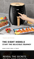 Friteuse à air multifonction de qualité supérieure avec écran LED, minuterie et température réglables, idéale pour la cuisine