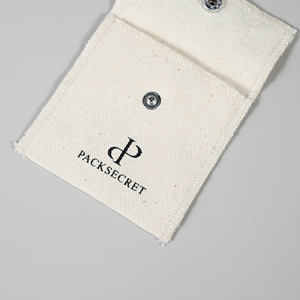Pochette en tissu de chanvre PACKSECRET, petite, personnalisable avec logo, en coton doux et lin, pour emballage de bijoux - Product Image 6