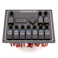 Panneau de commutation 12-24V pour voiture, yacht, bus, panneau combiné 10 interrupteurs, modification générale 12V, facile à installer