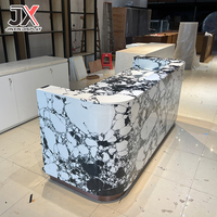Comptoir de réception contemporain sur mesure de haute qualité pour magasin de détail, mobilier de comptoir de luxe pour hall d'hôtel et boutique