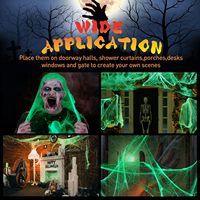 100g Jaring Laba-laba Dekorasi Halloween, Jaring Laba-laba Halloween untuk Dekorasi Pesta di Dalam & Luar Ruangan, Rumah Hantu, Halaman, Beranda