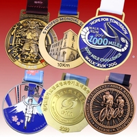 Medallas Deportivas Personalizadas de Fábrica, Medallas de Maratón de Metal Personalizadas de Oro de 5k y 10k para Correr, Nadar y Jugar Fútbol, Fabricante de Medallas