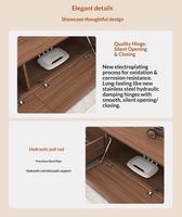 Ensemble de meuble TV et table basse en noyer massif, design moderne et personnalisable, gain de place, style nordique et japonais minimaliste, pour salon