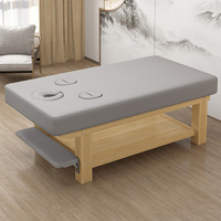 Table de massage et lit de spa portable en bois, moderne, unique et exquise, pour les soins de salon de beauté, avec éponge haute densité