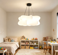 Lustre suspendu minimaliste en tissu, abat-jour doux et chaleureux, pour salle à manger, salon, hôtel, lampe décorative design