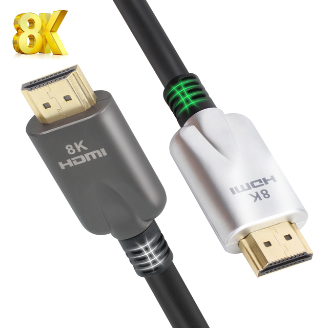 VCOM High Speed 48Gbps 8K 60Hz HDMI Cable Braided EARC 19 Cores HDTV Cable 1.5M 2M 3M