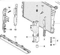 Nouveau radiateur de voiture en aluminium avec réservoir d'eau, radiateur en plastique brasé pour X3 E83 N52 Engine OEM 17113415693