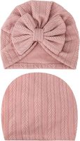 Gorros Turbante Elásticos para Bebé, Gorro con Lazos para Niñas, Gorras para Bebés, Recién Nacidos, Unisex