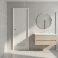 Nouvelle conception de porte intérieure pour chambre à coucher, avec cadre en aluminium de 1,0 à 1,5 mm, garnissage en feuille d'aluminium, ignifuge, imperméable et anti-fourmis, pour villa et maison