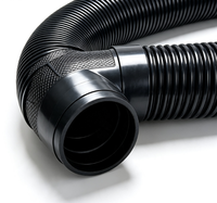 Tuyau d'admission d'air flexible en caoutchouc ondulé noir pour compresseur d'air, coudé, pour la ventilation des machines et l'évacuation de la poussière