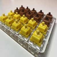Plateau de service en acrylique de qualité supérieure, adapté à 20 interrupteurs de clavier GATERON transparents personnalisés
