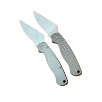 Couteau de camping pliant en acier S30V, pointe en titane, épaisseur de lame 3,5 mm, longueur totale 21,5 cm, DIY OEM Chine EDC