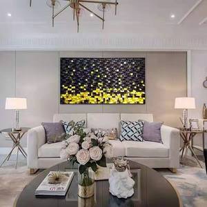 Panneaux de <span class=keywords><strong>bois</strong></span> colorés décor mural intérieur mosaïque panneau mural moderne décoration de la maison <span class=keywords><strong>peinture</strong></span> d'art - Product Image 5