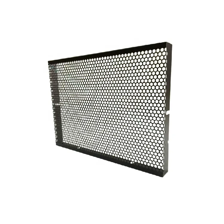 Customized Powder Coated Hexagonal Hole Perforated Metal Speaker Grill Mesh