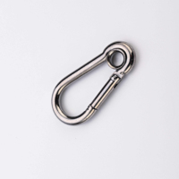 Connecteur rapide en métal poli - Mousqueton robuste à verrouillage pour outils de survie en extérieur et suspension de hamac