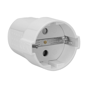 Presa Schuko a 2 Poli con Connessione a Terra 16 Ampere. Bianco. - Product Image 1