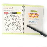 Cuaderno de Matemáticas Personalizado con Espiral para Niños Preescolares, Números en Español, Conteo, Suma, Resta, División, Libro de Trazado