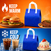Sac isotherme non tissé personnalisé avec logo, imperméable, pour la livraison de repas et l'emballage à emporter en gros