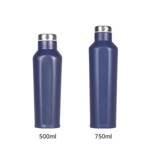 Bouteille isotherme portable 500/750 ml à double paroi, anti-fuite, en acier inoxydable 304, forme hexagonale diamant, écologique, avec logo personnalisé - Product Image 3