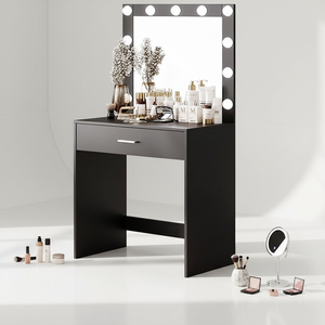 Table de maquillage compacte de luxe avec éclairage LED, inspirée des célébrités d'Internet, minimaliste et multifonctionnelle pour <span class=keywords><strong>chambre</strong></span> à coucher - Product Image 4