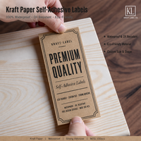 Étiquettes en papier kraft imperméables avec logo personnalisé pour les flacons de cosmétiques et de soins personnels, taille et forme personnalisées avec logo sur mesure