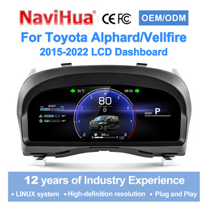 หน้าจอ LCD NaviHua สำหรับ Toyota Alphard Vellfire ปี 2015-2022 ชุดหน้าปัดดิจิตอล ระบบ Linux แบบเสียบใช้งานได้ทันที - Product Image 1