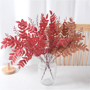 Sutra plastik buatan tangan dekoratif hijau uir daun dan bunga Bunch untuk kembali ke sekolah - Product Image 4