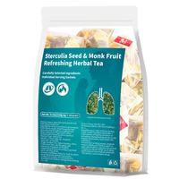 Tisane Naturelle de Graines de Sterculia et Fruit du Moine, Séchée au Four, pour le Soin de la Gorge, Hydratante et Apaisante pour les Poumons, Boisson Saine Quotidienne