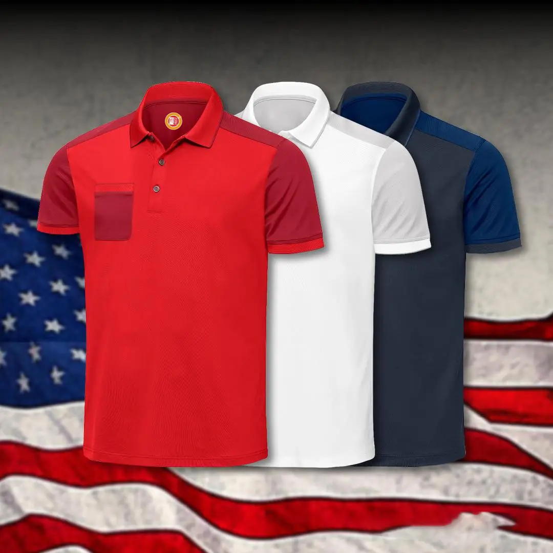 Maglietta vuota abbigliamento da Golf Unisex tasca per abbigliamento da uomo di alta qualità Polo in cotone 100% Logo personalizzato
