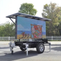 Güneş enerjisi Led far ekranlar işareti reklam mobil Billboard P4mm römork tabela reklam ekranı