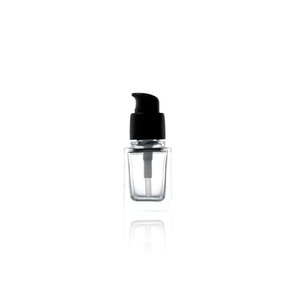 20ml 30ml Square Cosmetic Packaging Clear Empty Serum <b>Pump</b> Lotion Foundation Cosmetics Glass Bottle With <b>Screw</b> Cap - Product Image 3