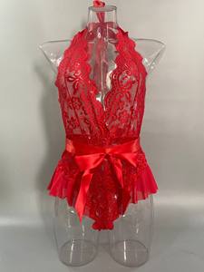 Nouvelle Robe de Nuit Sexy en Dentelle Transparente, Lingerie Ajustée à Bretelles du Fabricant - Product Image 6