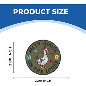 แผ่นปักลาย DigitEMB Silly Goose รูปทรงแอฟริกา ขนาด 3x3 นิ้ว สำหรับรีดติดหรือเย็บติดเสื้อแจ็คเก็ต กระเป๋าเป้ หมวก กางเกงยีนส์ ผ้าสักหลาด ชุด 11 ชิ้น - Product Image 2