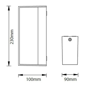 V-TAC VT-8057 12W SMD LED lampada da parete IP65 Up & Down Light bianco caldo 3000K a forma di striscia lunga in alluminio Base PC corpo energia solare - Product Image 2