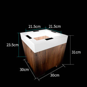 IP65 grand jardin extérieur LED pot de fleur solaire rougeoyant support en <span class=keywords><strong>bois</strong></span> Pe pot de plante en plastique pour une utilisation en extérieur pour les fleurs artificielles - Product Image 6