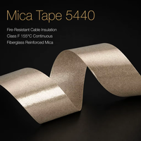 Cinta de Mica Flogopita Personalizada 5440-1 con Revestimiento de Tela de Vidrio y Silicona, Ignífuga, 950C, 15KV, 150N/10mm, Clase F, Aislamiento 155C