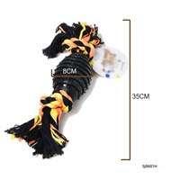 Jouet pour chien en corde de coton TPR tressée, nœud, os à mâcher et balle, vente en gros
