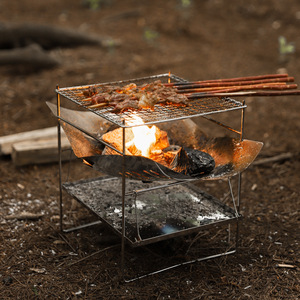 Outdoor Stainless Steel Portable Folding <b>BBQ</b> Fire Pit Camping Wood Burning Stove Hot Wholesale - Product Image 4